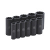SCDP118V - 1/2" DRIVE 11 PIECE DEEP SAE 8 POINT IMPACT SOCKET SET