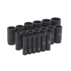 SCDP196V - 1/2" DRIVE 19 PIECE SAE 6 POINT DEEP IMPACT SOCKET SET