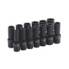 SCDUPM136V - 1/2" DRIVE 13 PIECE DEEP METRIC 6 POINT IMPACT SOCKET SET