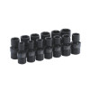 SCUPM136V - 1/2" DRIVE 13 PIECE METRIC 6 POINT UNIVERSAL IMPACT SOCKET SET