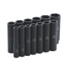 SCXDP136V - 1/2" DRIVE 13 PIECE EXTRA DEEP SAE 6 POINT IMPACT SOCKET SET