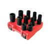 SEDP106 - 1" DRIVE 10 PIECE SAE 6 POINT WHEEL IMPACT SOCKET SET