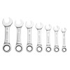 SGRBS7T - 7 PIECE SAE 12 POINT STUBBY COMBINATION PRO-SWING WRENCH SET