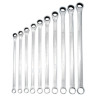 SGRBZXLM102 - 10 PIECE METRIC 12 POINT ZERO DEGREE OFFSET XL RATCHETING WRENCH SET