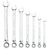 SGRRCL7T - 7 PIECE SAE 12 POINT REVERSIBLE COMBINATION PRO-SWING WRENCH SET