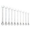 SGRRCLM10T - 10 PIECE METRIC 12 POINT REVERSIBLE COMBINATION PRO-SWING� RATCHETING WRENCH SET