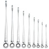 SGRRECL9T - 9 PIECE SAE 12 POINT ERGONOMIC REVERSIBLE RATCHETING WRENCH SET