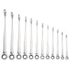 SGRRECLM12T - 12 PIECE METRIC 12 POINT ERGONOMIC REVERSIBLE RATCHETING WRENCH SET