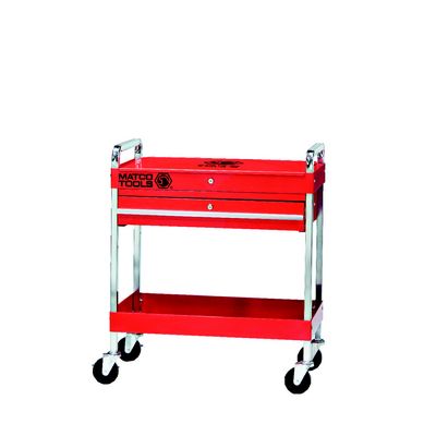 SERVICE CART W/ LID,DRAWER RED