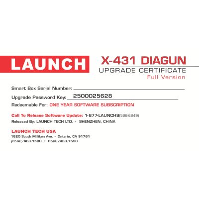 1 YEAR SOFTWARE UPDATE: DIAGUN