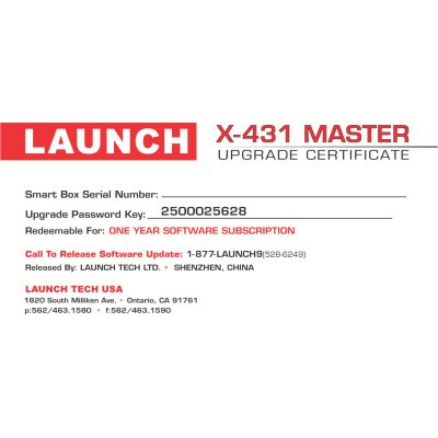 1 YEAR SOFTWARE UPDATE: MASTER