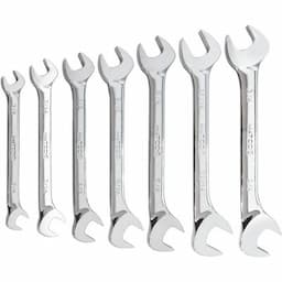 7 PIECE SAE 30°/60° DOUBLE OPEN END ANGLE WRENCH SET