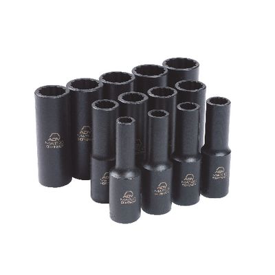 3/8" DRIVE ADV 13 PIECE DEEP METRIC 12 POINT IMPACT SOCKET SET | Matco Tools
