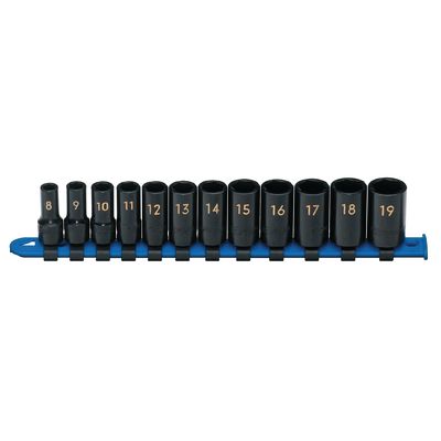 3/8" DRIVE 12 PIECE METRIC 6 POINT MID-LENGTH IMPACT SOCKET SET | Matco Tools