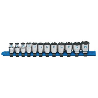 3/8" DRIVE 12 PIECE METRIC 6 POINT CHROME SOCKET SET | Matco Tools