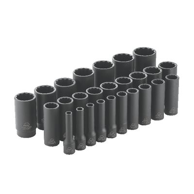 1/2" DRIVE 26 PIECE 12 POINT DEEP METRIC ADV IMPACT SOCKET SET | Matco Tools