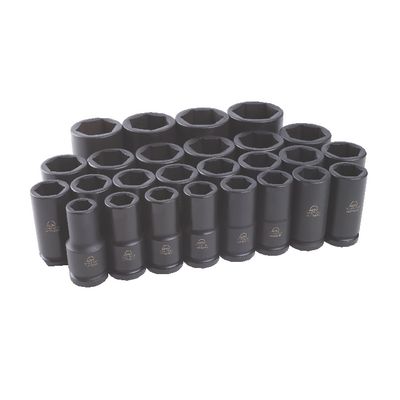 3/4" DRIVE ADV 26 PIECE METRIC 6 POINT DEEP IMPACT SOCKET SET | Matco Tools