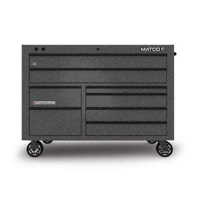 55" x 25" DOUBLE-BAY 2s SERIES TOOLBOX (TOUGH GUNMETAL GRAY/BLACK)