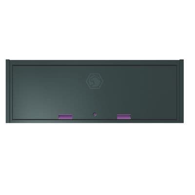 "79" x 28" TRIPLE-BAY 4s SERIES HUTCH" (GREY/PURPLE)