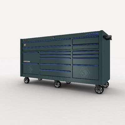 79" x 28" TRIPLE-BAY 4s SERIES TOOLBOX (THUNDERSTORM GRAY/BLUE)
