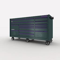 79" x 28" TRIPLE-BAY 4s SERIES TOOLBOX (THUNDERSTORM GRAY/PURPLE)