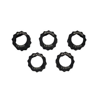 5 PIECE 12MM HEX GRIP EXTRACTOR RING