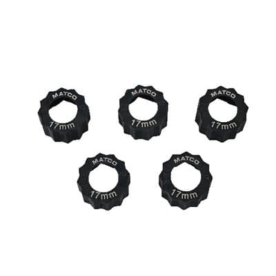 5 PIECE 16MM HEX GRIP EXTRACTOR RING