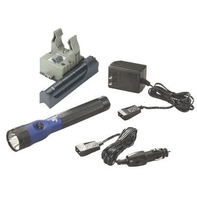 STREAMLIGHT STINGER 450 LUMENS LED RECHARGEABLE FLASHLIGHT WITH PIGGYBACK CHARGER-BLUE