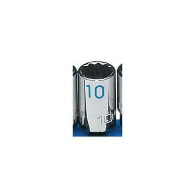 1/4" DRIVE 10MM METRIC 12 POINT CHROME SOCKET