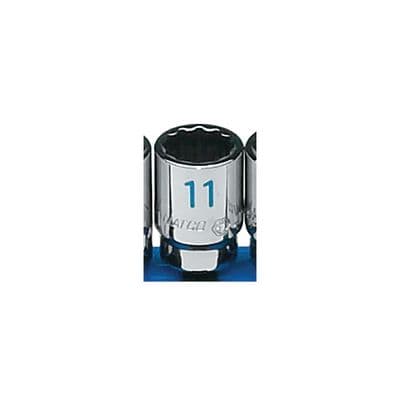 1/4" DRIVE 11MM METRIC 12 POINT CHROME SOCKET