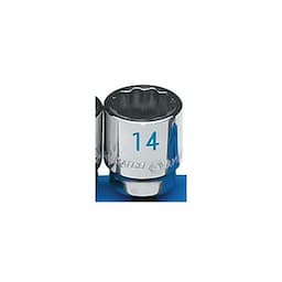 1/4" DRIVE 14MM METRIC 12 POINT CHROME SOCKET