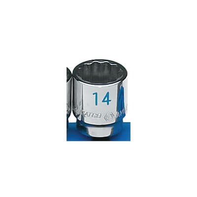 1/4" DRIVE 14MM METRIC 12 POINT CHROME SOCKET