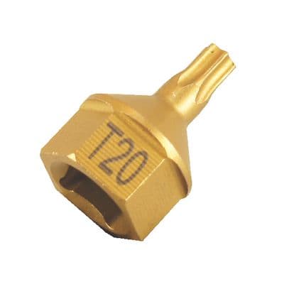 1/4" T20 1 PIECE HEX TORX SOCKET BIT