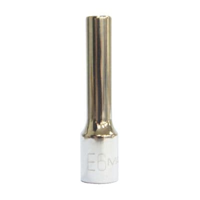 1/4" DRIVE E6 CHROME SOCKET