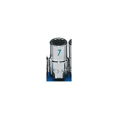1/4" DRIVE 7MM METRIC 12 POINT CHROME SOCKET