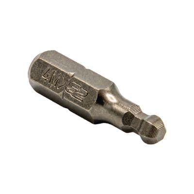 1/4"X1" 4MM BALL HEX BIT