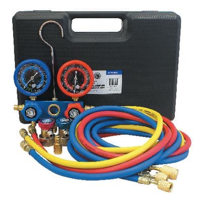 DUAL ALUMINUM BLOCK WITH 96" HOSES AND CONVERSION COUPLERS