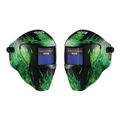 170 SERIES WELDING HELMET - GREEN FLAME