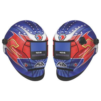 EXCLUSIVE ANTRON BROWN WELDING HELMET 9-13 SHADE WITH GRID MODE