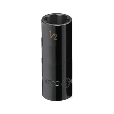 1/4" DRIVE 1/2" SAE 6 POINT DEEP PRO NON-SLIP IMPACT SOCKET