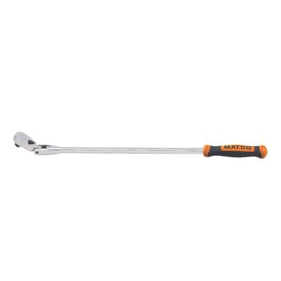 1/4" DRIVE 13-3/4" EIGHTY8 TOOTH LOCKING FLEX RATCHET WITH ERGO HANDLE - ORANGE