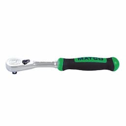 1/4" DRIVE 6-1/2" EIGHTY8 TOOTH FIXED RATCHET WITH ERGO HANDLE - GREEN