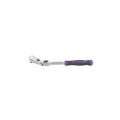 1/4" DRIVE 7-3/4" EIGHTY8 TOOTH LOCKING FLEX RATCHET WITH ERGO HANDLE - PURPLE