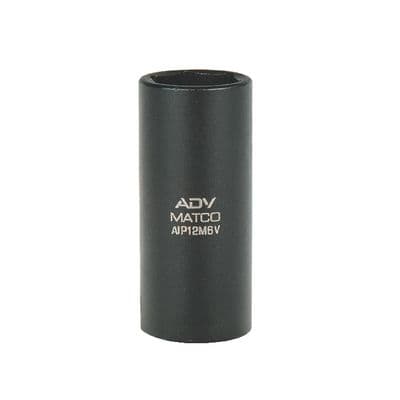 1/4" DRIVE 12MM METRIC 6 POINT MID-LENGTH IMPACT SOCKET