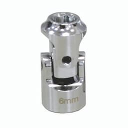 1/4'' DRIVE 6 MM 6 POINT STUBBY UNIVERSAL SOCKET