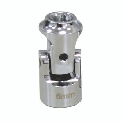 1/4'' DRIVE 6 MM 6 POINT STUBBY UNIVERSAL SOCKET
