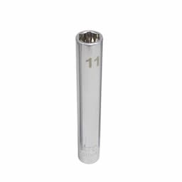 1/4" DRIVE 11MM METRIC CHROME DEEP SOCKET