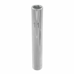 1/4" DRIVE 11MM METRIC 6 POINT EXTRA DEEP CHROME SOCKET