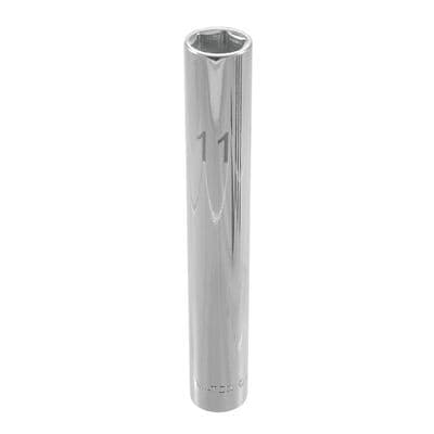 1/4" DRIVE 11MM METRIC 6 POINT EXTRA DEEP CHROME SOCKET