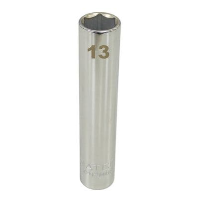 1/4" DRIVE 13MM METRIC 6 POINT DEEP CHROME SOCKET